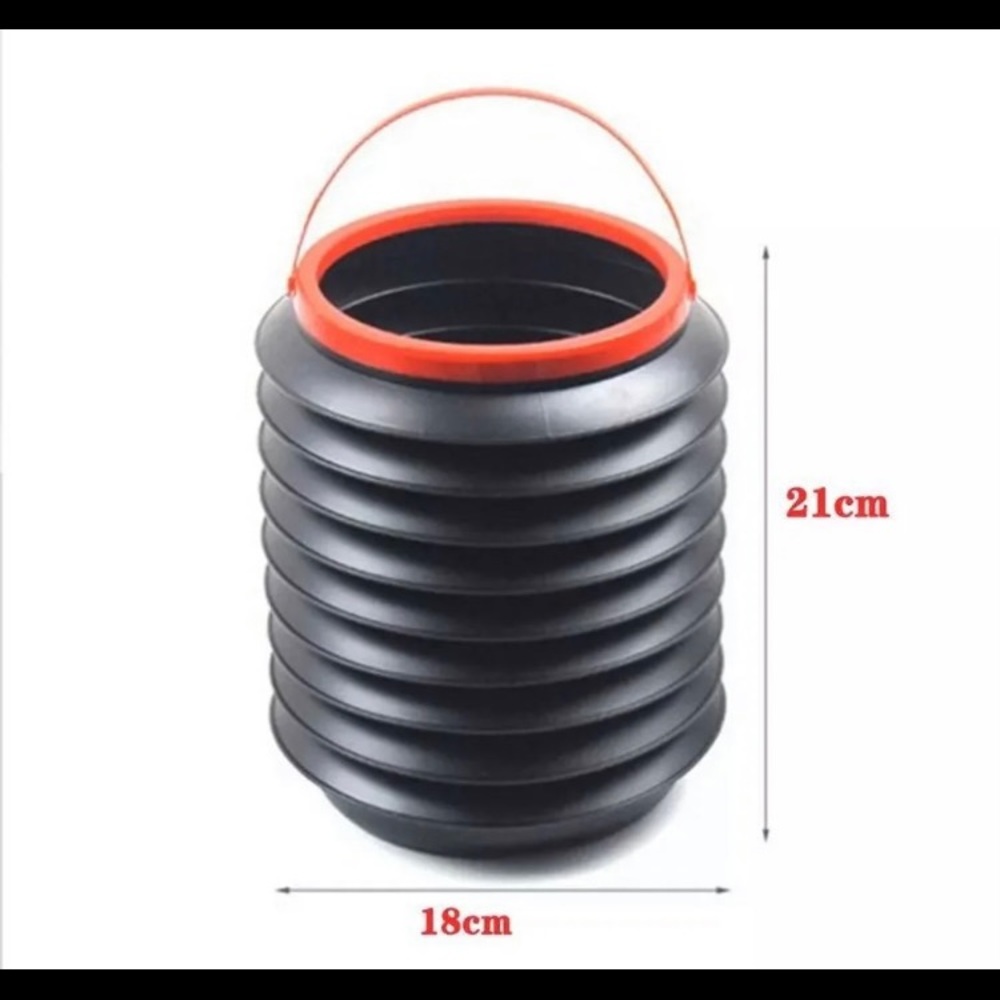 retractable folding trash can
